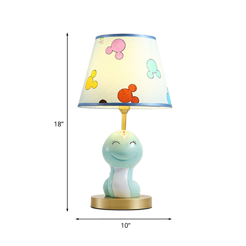 Alessia - Cute Snake Resin Night Lamp - Blue Table Light for Kid's Bedside