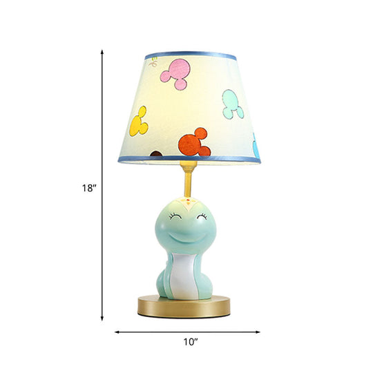 Alessia - Cute Snake Resin Night Lamp - Blue Table Light for Kid's Bedside