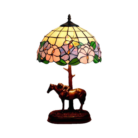 Tiffany Stained Glass Butterfly Night Lamp With Single Bulb - Coffee Table Lighting