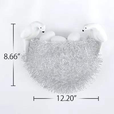 Bird-Themed Resin Balcony Wall Light For Kindergarten Nest Décor - Lovely White Sconce