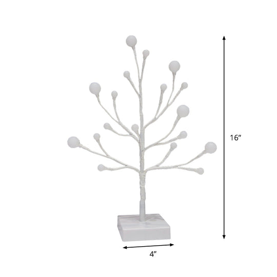 Modern Led Nightstand Lamp In White For Branching Night Table