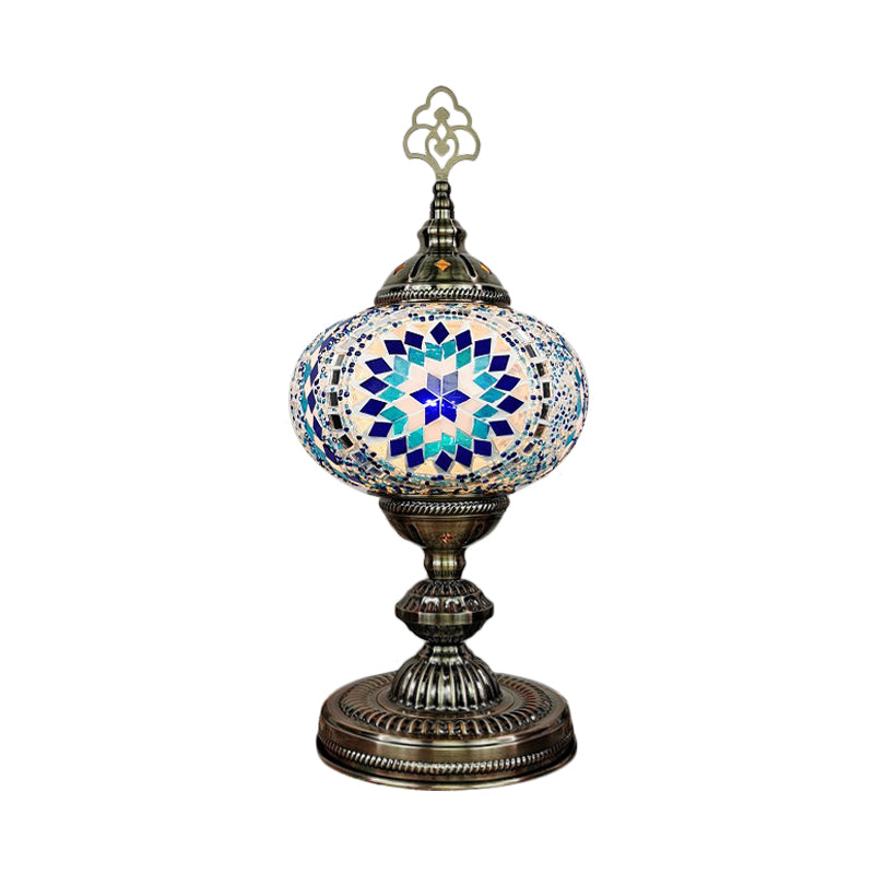 Caroline - Moroccan Oblong Night Light - Stained Art Glass Lamp