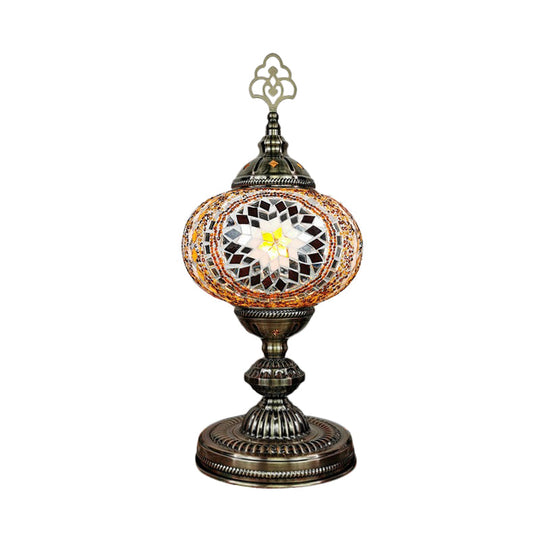 Caroline - Moroccan Oblong Night Light - Stained Art Glass Lamp