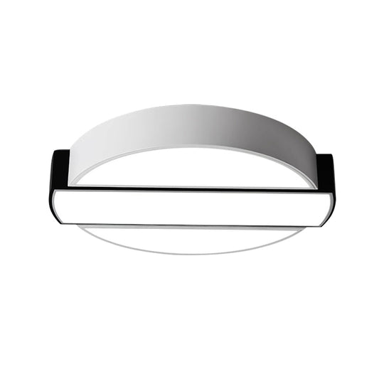 LED Metal Flush Mount Ceiling Light for Bedroom in Warm/White - Modern Round Design, 18"/22"/26" Diameter