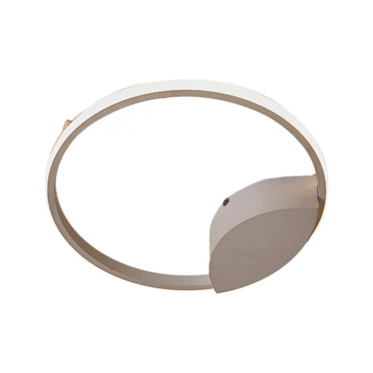 White Light Circular Flush Mount LED Ceiling Fixture (14"/19"/21.5") for Hallways and Corridors