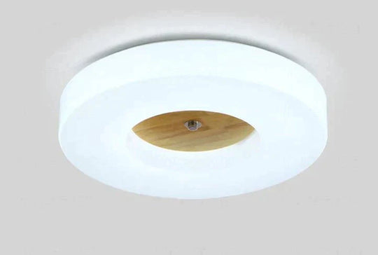 Simple Creative Home Round Solid Wood Ceiling Lamp