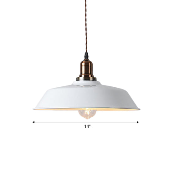 Industrial Barn Pendant Light - Stylish Metallic Hanging Ceiling Fixture for Restaurants