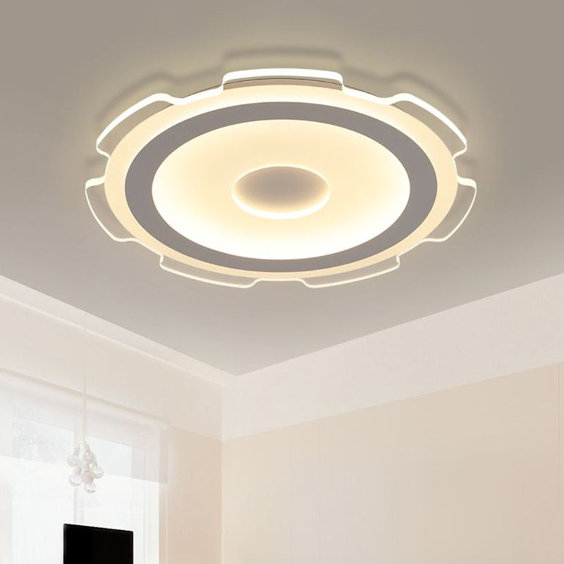 Modern Acrylic LED Flush Mount Light - 16.5"/20.5"/24.5" Wide - Warm/White Light - Perfect for Living Rooms