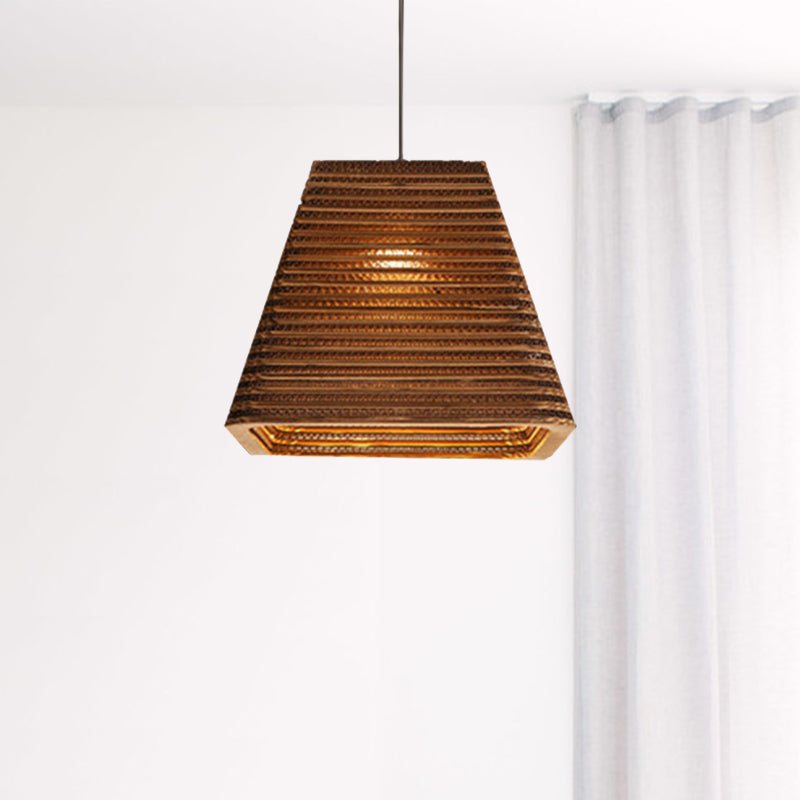 Asian Style Trapezoid Paper Pendant Lamp - Perfect For Dining Table