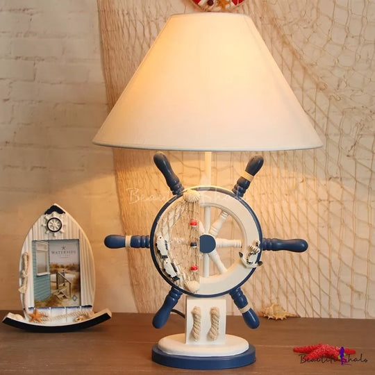 Nautical Style Rudder Desk Lamp - Adult Bedroom Reading Light