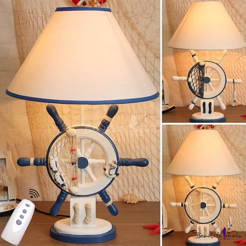 Nautical Style Rudder Desk Lamp - Adult Bedroom Reading Light