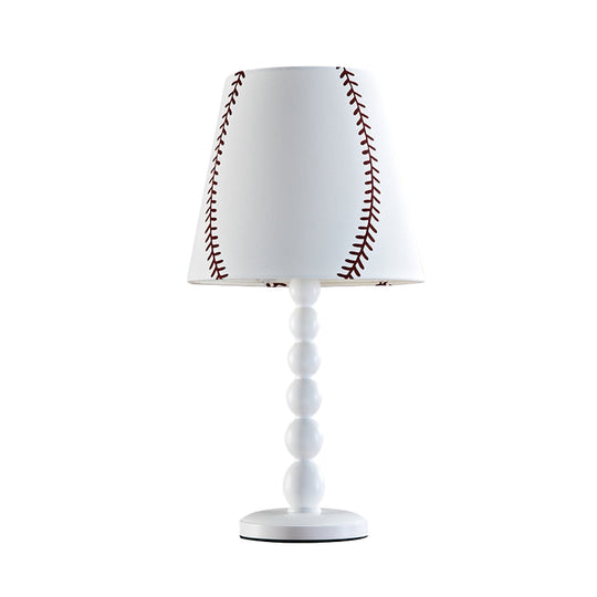 Modern Baseball Design Barrel Night Table Lamp With Reading Light - Bedroom Décor