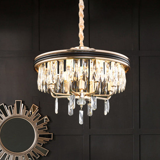 Black Crystal Pendant Chandelier With 7 Lights - Simplicity Design