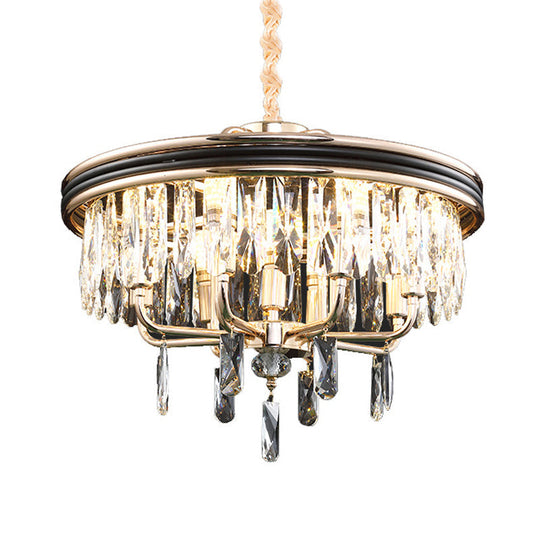 Black Crystal Pendant Chandelier With 7 Lights - Simplicity Design