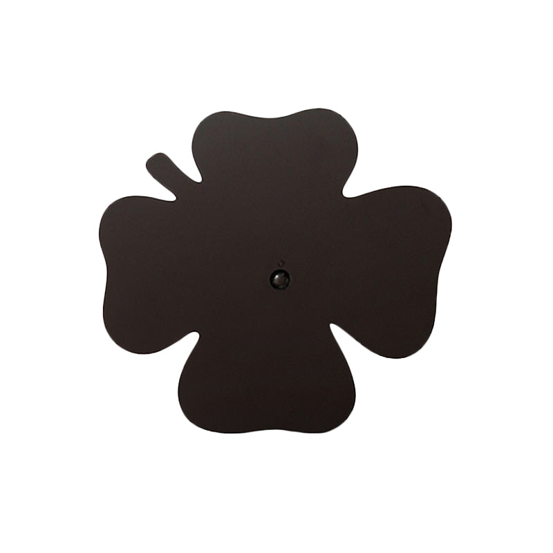 Minimalist Four Leaf Clover Wall Night Light With Black Finish Usb Powered Led Acrylic Shadow Lamp