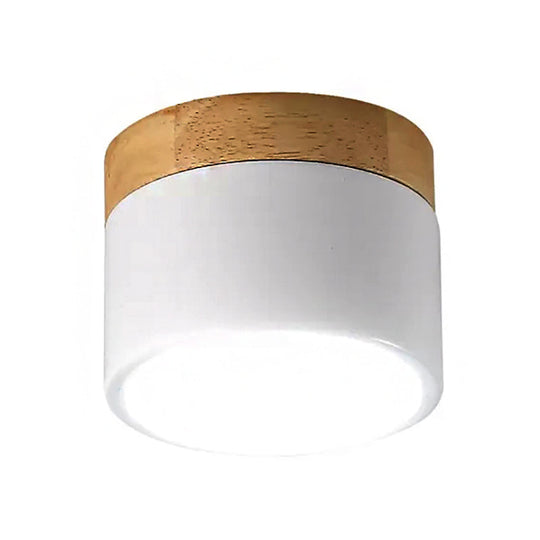 White Acrylic LED Drum Ceiling Mount Light for Simple & Stylish Living Room Lighting