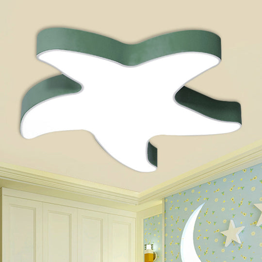 Macaron Loft Starfish Flush Mount: Candy-Colored Acrylic Ceiling Light