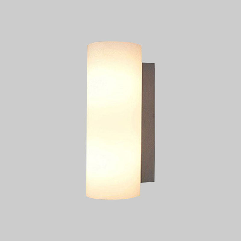 Modern White Glass Wall Sconce For Bedroom With 1 Light