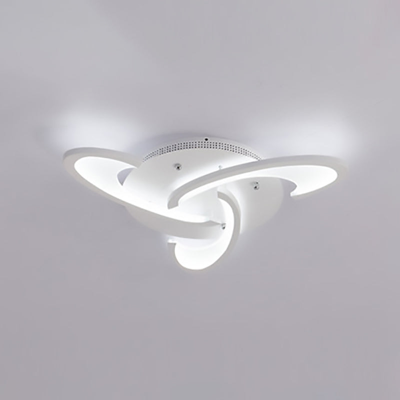 Modern Windmill Flush Ceiling Light - Acrylic Flushmount Fixture for Living Room with Multiple Lighting Options