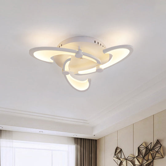 Contemporary Floral LED Ceiling Light Fixture in Warm/White/Natural Light with 3/6/9 Lights