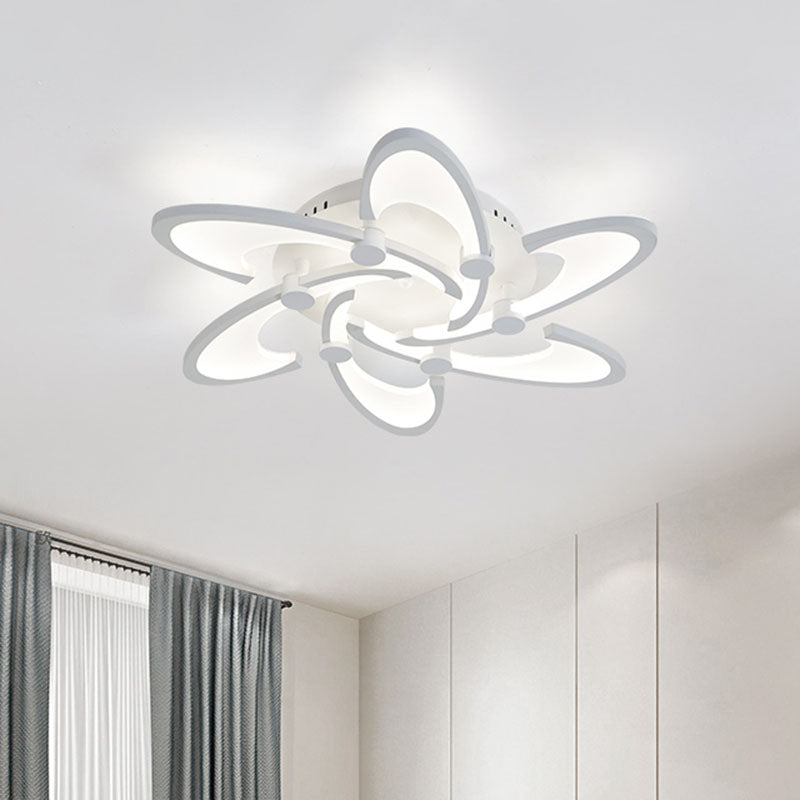 Contemporary Floral LED Ceiling Light Fixture in Warm/White/Natural Light with 3/6/9 Lights