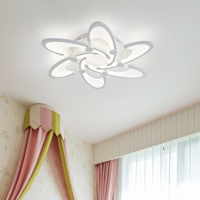 Contemporary Floral LED Ceiling Light Fixture in Warm/White/Natural Light with 3/6/9 Lights