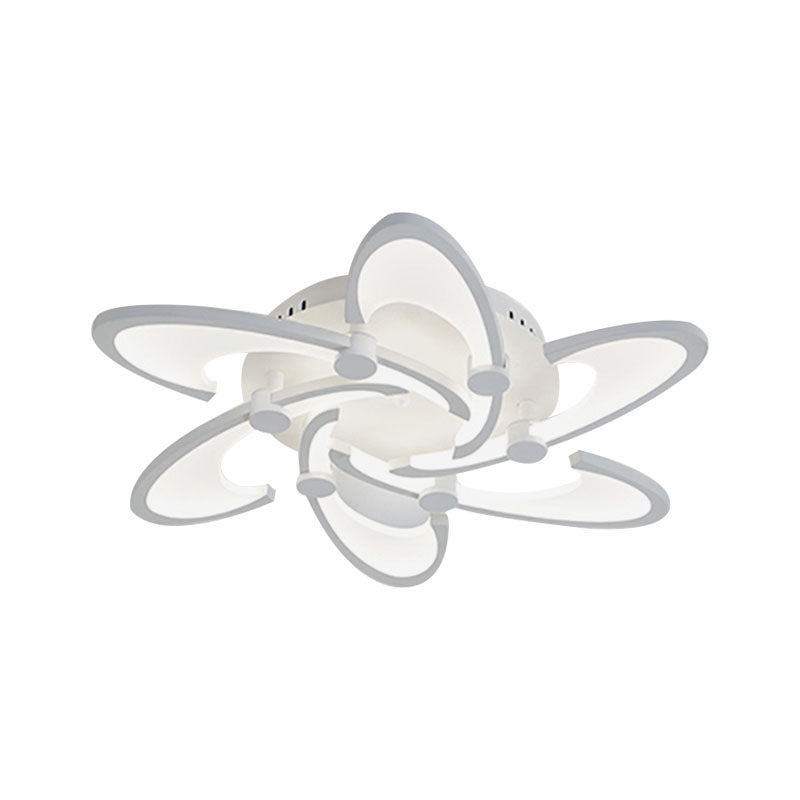 Contemporary Floral LED Ceiling Light Fixture in Warm/White/Natural Light with 3/6/9 Lights