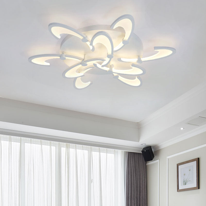 Contemporary Floral LED Ceiling Light Fixture in Warm/White/Natural Light with 3/6/9 Lights