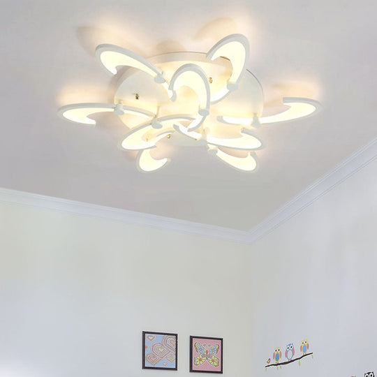 Contemporary Floral LED Ceiling Light Fixture in Warm/White/Natural Light with 3/6/9 Lights