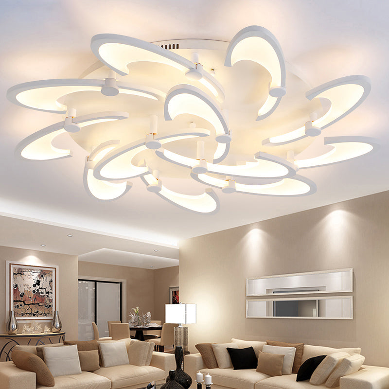 Contemporary Floral LED Ceiling Light Fixture in Warm/White/Natural Light with 3/6/9 Lights