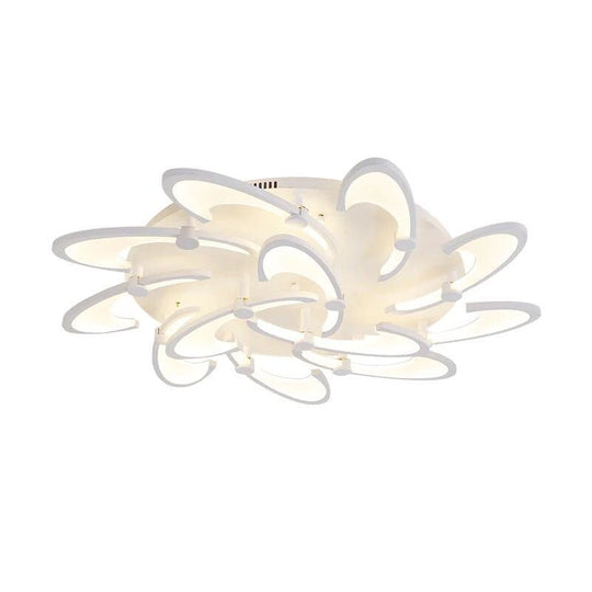 Contemporary Floral LED Ceiling Light Fixture in Warm/White/Natural Light with 3/6/9 Lights