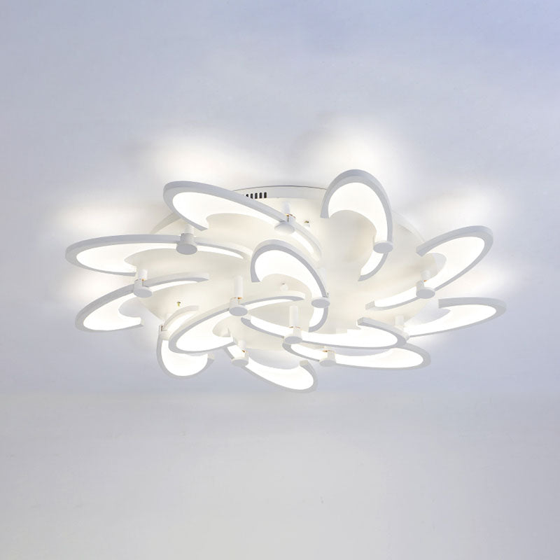 Contemporary Floral LED Ceiling Light Fixture in Warm/White/Natural Light with 3/6/9 Lights