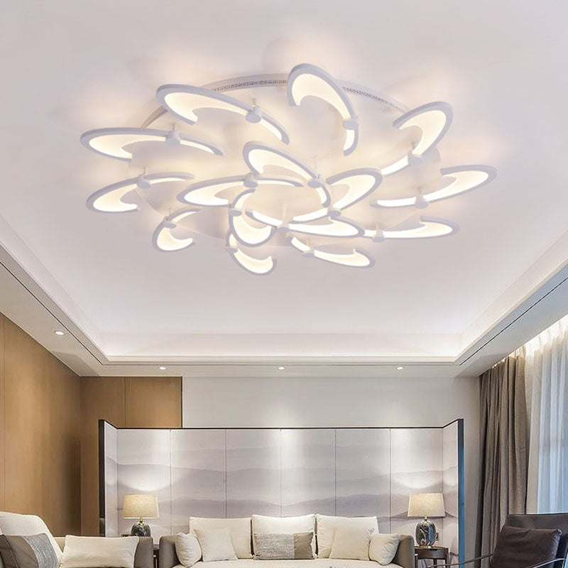 Contemporary Floral LED Ceiling Light Fixture in Warm/White/Natural Light with 3/6/9 Lights