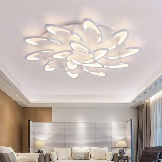 Contemporary Floral LED Ceiling Light Fixture in Warm/White/Natural Light with 3/6/9 Lights