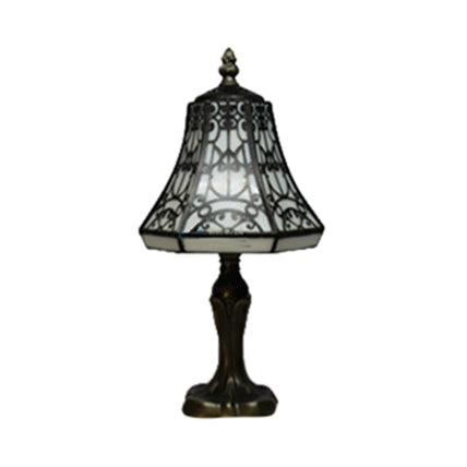 Tiffany Classic Desk Lamp - Bell Living Room Light In Black And White