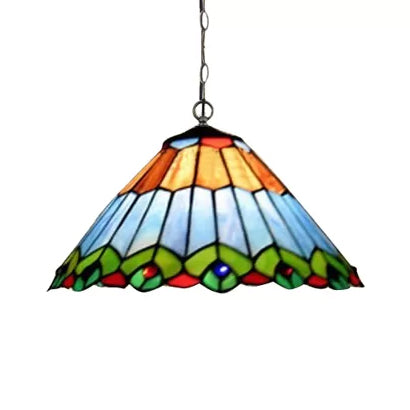 Tiffany Stained Glass Kitchen Pendant Lights with Adjustable Chains