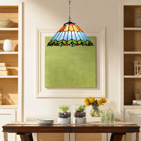 Tiffany Stained Glass Kitchen Pendant Lights with Adjustable Chains