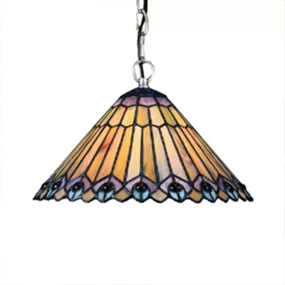 Tiffany Stained Glass Kitchen Pendant Lights with Adjustable Chains