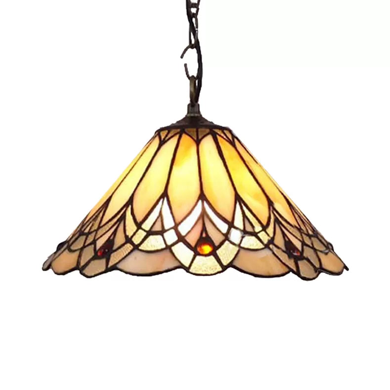 Tiffany Stained Glass Kitchen Pendant Lights with Adjustable Chains