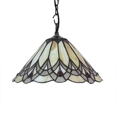 Tiffany Stained Glass Kitchen Pendant Lights with Adjustable Chains