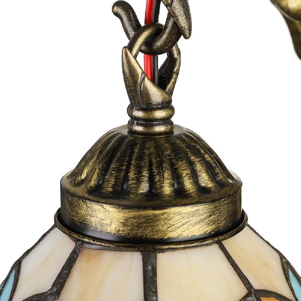 Victorian Tiffany Stained Glass Sconce Lighting With Mermaid - Bell Wall Light