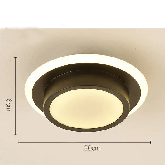 Acrylic Modern LED Ceiling Lights For Corridor Entrance Of Home Lamp Plafonnier Luminaria Lamparas De Techo White Black Painted