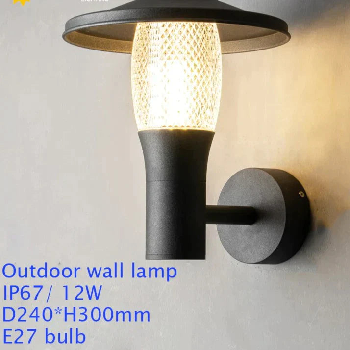 Aluminum Modern LED Waterproof IP67 Wall Lighting 12W Indoor Outdoor LED Wall Lamp for Garden Street Decoration Lighting 96-240V