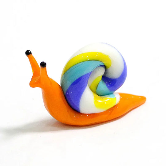 Carolina Handmade Murano Glass Snail Miniature Figurines