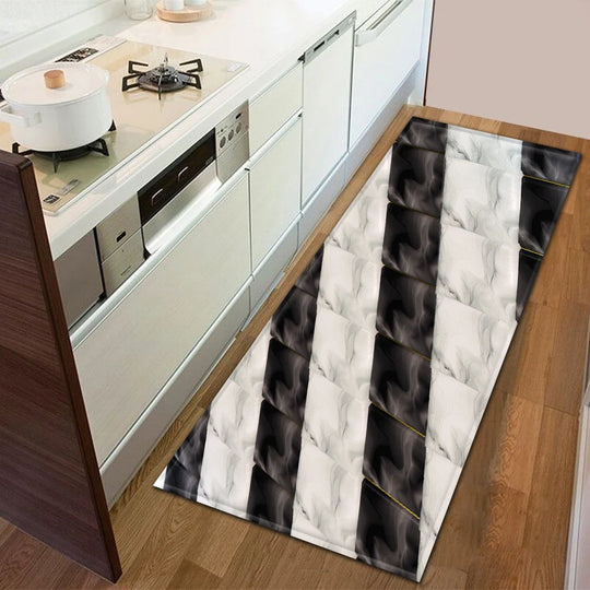 Modern Kitchen Doormat Decoration Bedroom Carpet Bathroom Anti-Slip Floor Home Balcony Hallway Long Rug Bedside Living Room Mat