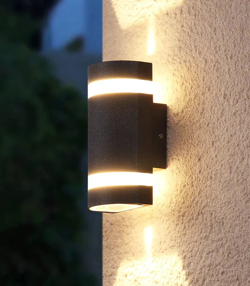 Modern LED Wall Light Outdoor IP65 Waterproof Aluminum Black Wall Lamps Porch Garden Lamp 6W 12W 110V 220V Sconce Luminaire