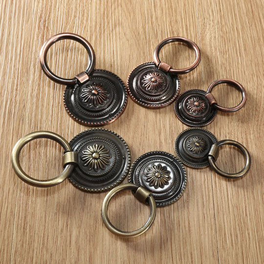 Daleyza Antique Brass Furniture Door Ring Pulls Handle