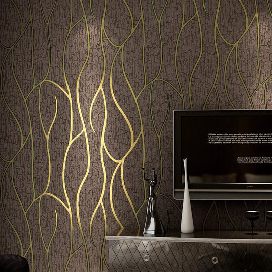 Ashlyn 9.5m 3D Abstract Line Non-woven Wallpaper