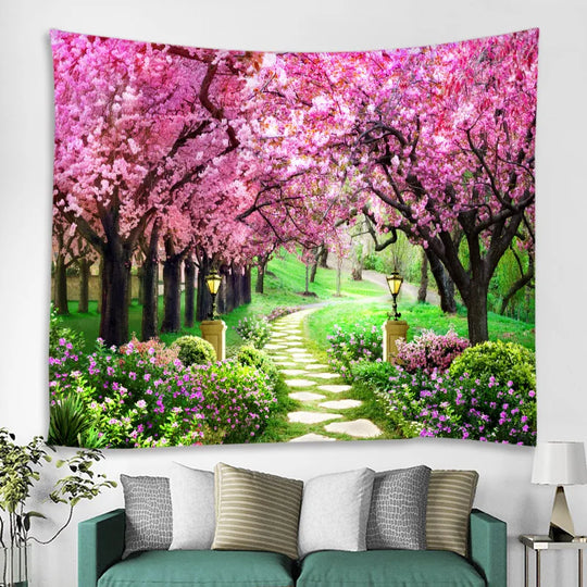 Ava's Natural Wall Tapestry Mandala Garden Landscape