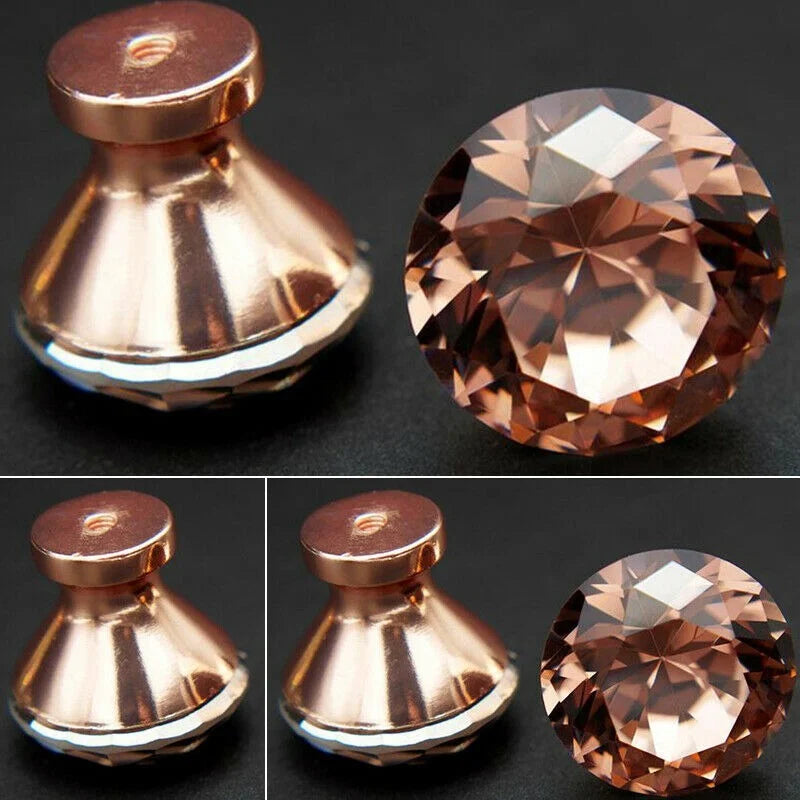 Kendra Furniture with Rose Gold Diamond-Shaped Crystal Drawer Knobs and Handles